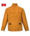 Chaqueta para soldadura de serraje marrón