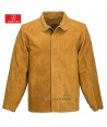Chaqueta para soldadura de serraje marrón