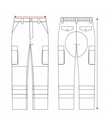 Pantalones multibolsillos con cintas reflectantes y refuerzos