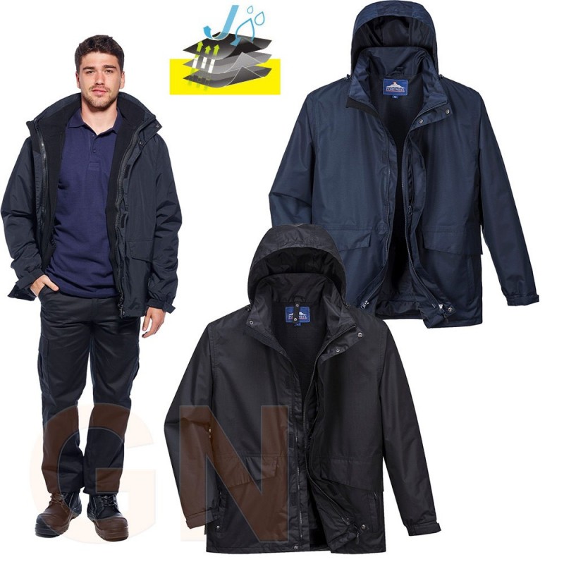Parka impermeable, transpirable y con forro polar desmontable