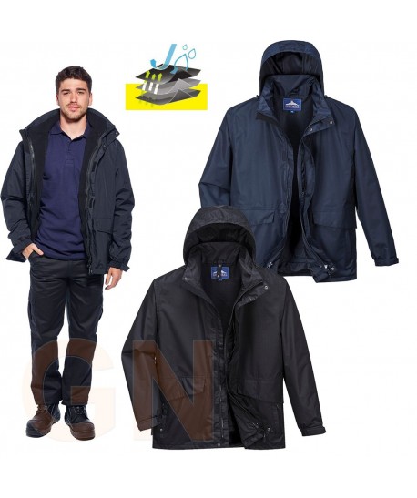 Parka impermeable, transpirable y con forro polar desmontable
