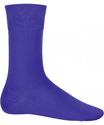 Calcetines finos elásticos con efecto brillo color morado
