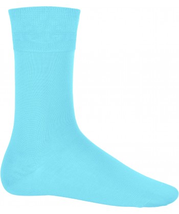 Calcetines finos elásticos con efecto brillo color celeste