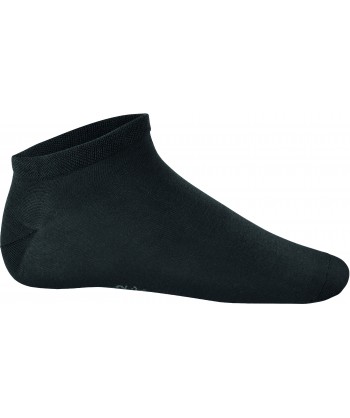 Calcetín deportivo tobillero de bambú color negro