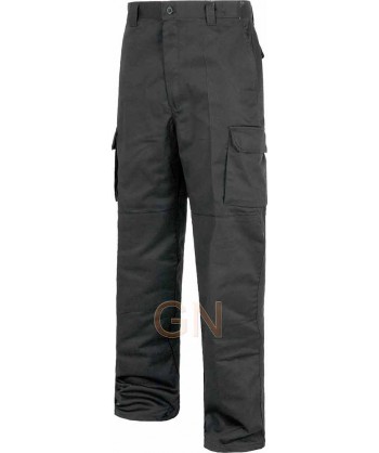 Pantalones multibolsillos triple costura y refuerzos negros