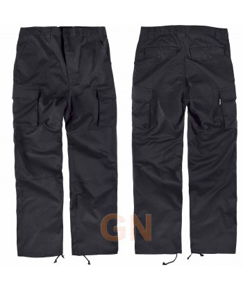 Pantalones multibolsillos triple costura y refuerzos negros
