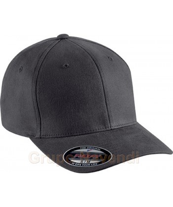 Gorra Flexfit de algodón de medio perfil para adulto color  gris