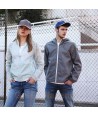 Gorra con sandwich contrastado con cierre de hebilla para adulto color gris