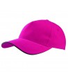 Gorra con sandwich contrastado con cierre de hebilla para adulto color fucsia