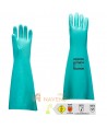 Guantes de nitrilo color verde para productos químicos de 48 cm
