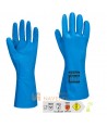 Guantes de nitrilo color azul para industria alimentaria