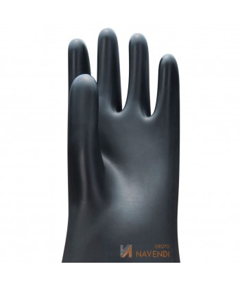 Guantes largos de látex negro de 44 y 60 cm para productos químicos