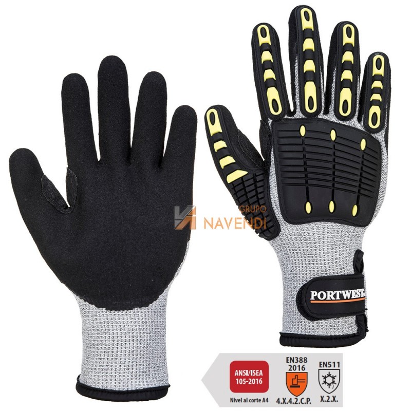 Guantes anti impacto forrados anticorte nivel 5 o C