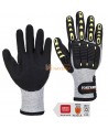 Guantes anti impacto forrados anticorte nivel 5 o C