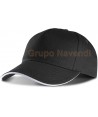 Gorra con sandwich contrastado con cierre velcro para adulto color negro