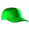 Gorra con sandwich contrastado con cierre velcro para adulto color verde kelly