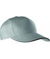 Gorra con sandwich contrastado con cierre velcro para adulto color blanco/marino
