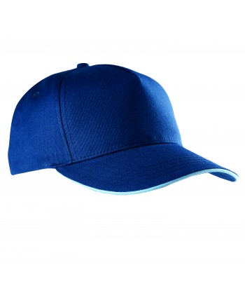 Gorra con sandwich contrastado con cierre velcro para adulto