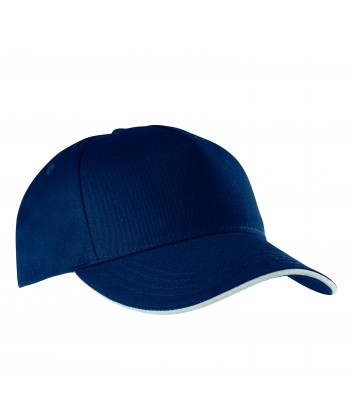 Gorra con sandwich contrastado con cierre velcro para adulto