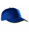 Gorra con sandwich contrastado con cierre velcro para adulto