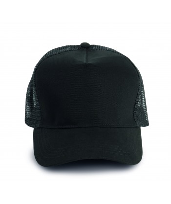 Gorra de rejilla con ajuste mediante corchetes camuflaje negra