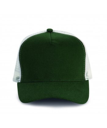 Gorra de rejilla con ajuste mediante corchetes camuflaje  color verde bosque/gris