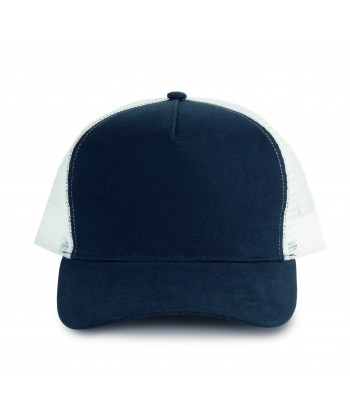 Gorra de rejilla con ajuste mediante corchetes camuflaje  color marino/blanco