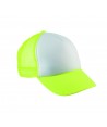 Gorra de rejilla con cierre mediante corchetes para niño amarillo fluor