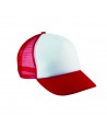 Gorra de rejilla con cierre mediante corchetes para niño roja