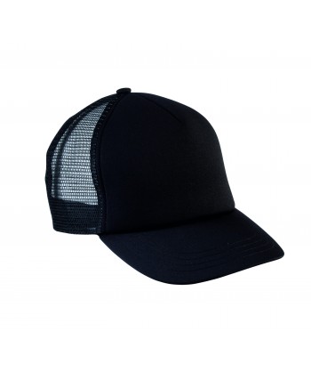 Gorra bicolor poliéster -niño- negro