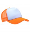 Gorra de rejilla con cierre mediante corchetes para adulto naranja