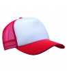 Gorra de rejilla con cierre mediante corchetes para adulto rojo