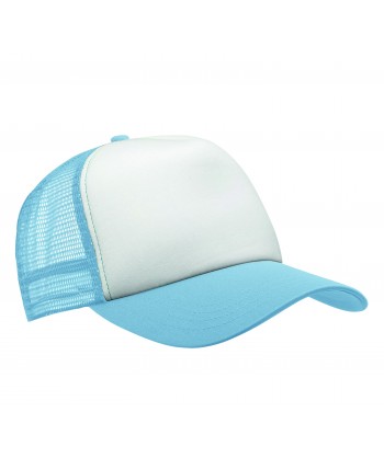 Gorra de rejilla con cierre mediante corchetes para adulto celeste