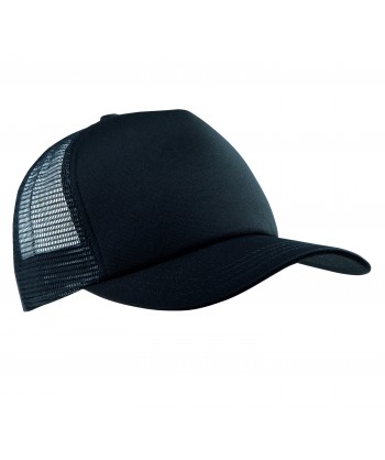 Gorra de rejilla con cierre mediante corchetes para adulto negro