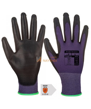 Guante fino de nylon, poliuretano para pantallas táctiles