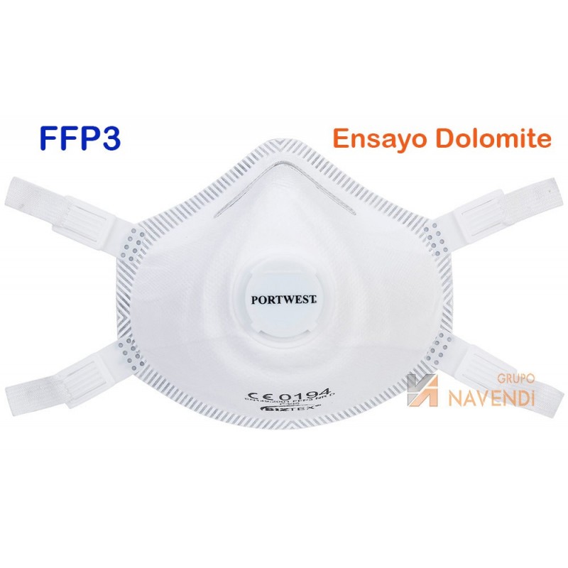 Mascarilla profesional con válvula desechable de nivel FFP3