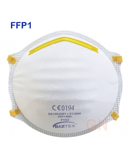 Mascarilla de polipropileno factor de protección FFP1