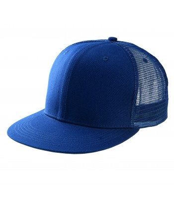 Gorra de rejilla con cierre mediante corchetes y visera plana para adulto