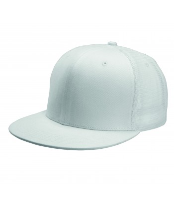 Gorra de rejilla con cierre mediante corchetes y visera plana para adulto