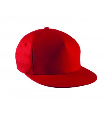 Gorra con cierre mediante corchetes y visera plana para adulto