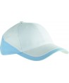 Gorra bicolor de algodón con cierre mediante hebilla para adulto