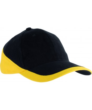 Gorra bicolor de algodón con cierre mediante hebilla para adulto
