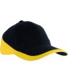 Gorra bicolor de algodón con cierre mediante hebilla para adulto