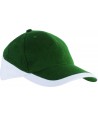 Gorra bicolor de algodón con cierre mediante hebilla para adulto