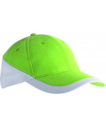 Gorra bicolor de algodón con cierre mediante hebilla para adulto
