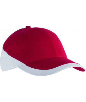 Gorra bicolor de algodón con cierre mediante hebilla para adulto