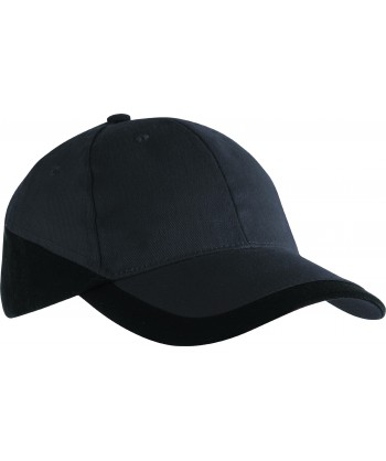 Gorra bicolor de algodón con cierre mediante hebilla para adulto
