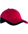 Gorra bicolor de algodón con cierre mediante hebilla para adulto