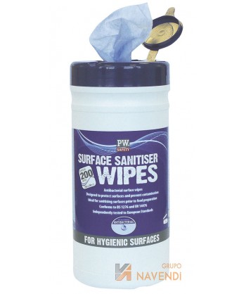 Toallitas sanitarias viricidas para superficies