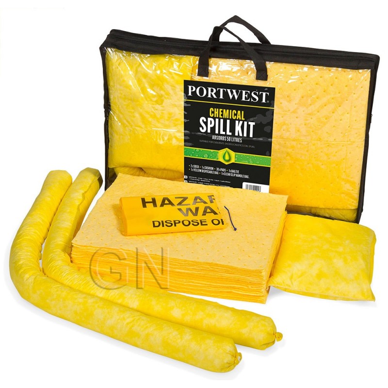 Kit para contención de derrames químicos